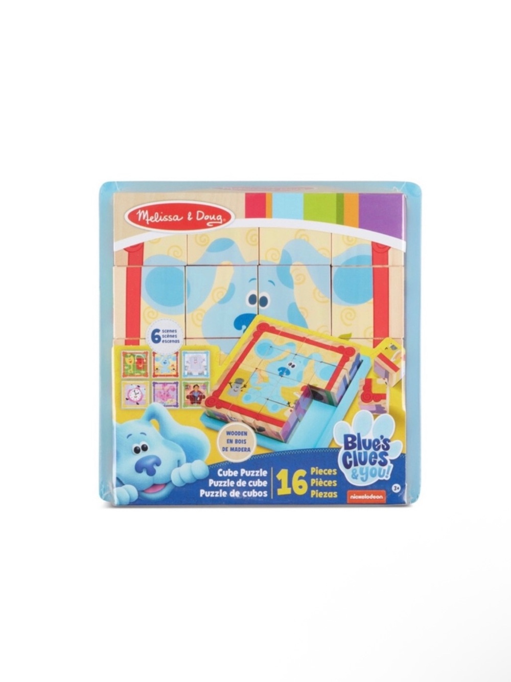 Melissa & Doug Blue's Clues Wooden Cube Puzzle